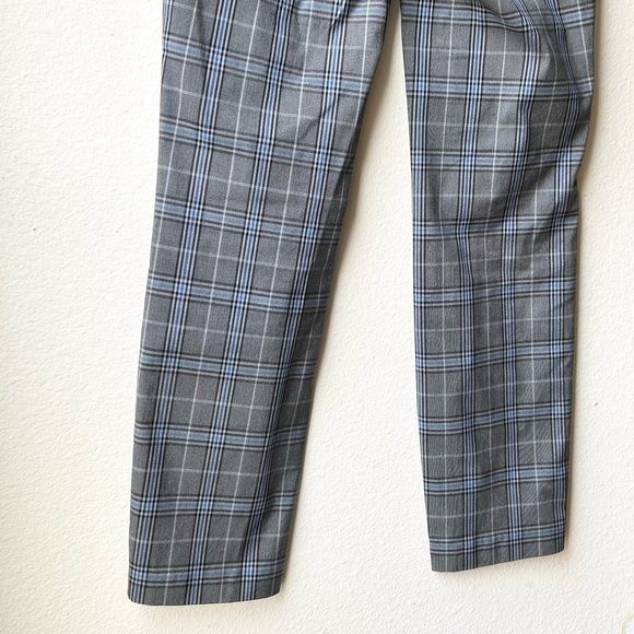 Rag & Bone Simone Slim Ankle Pant in Grey & Blue Plaid Check Sz 4 - Picture 11 of 16